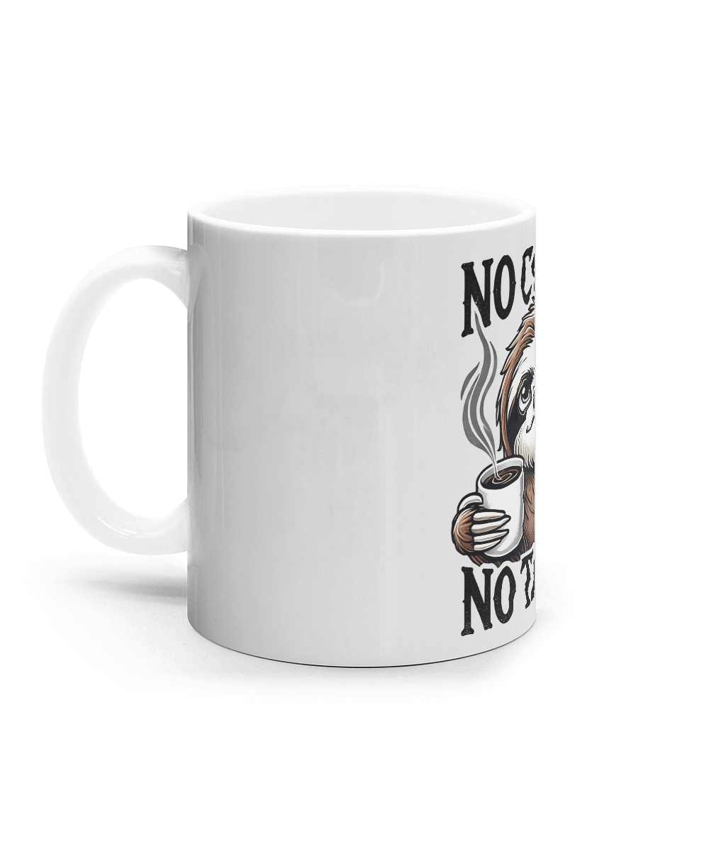 Cană ceramică albă „No Coffee, No Talkie” - imagine 3