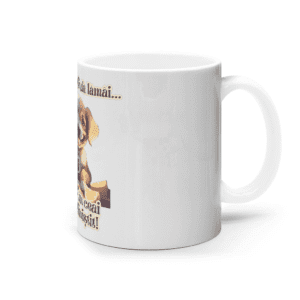 Cană ceramică albă „Când viața îți dă lămâi, pune-le în ceai și stai liniștit”