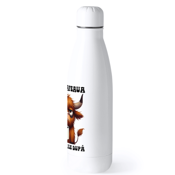 Bidon Termic din Oțel Inoxidabil „Întâi Cafeaua, Întrebările După” - imagine 3