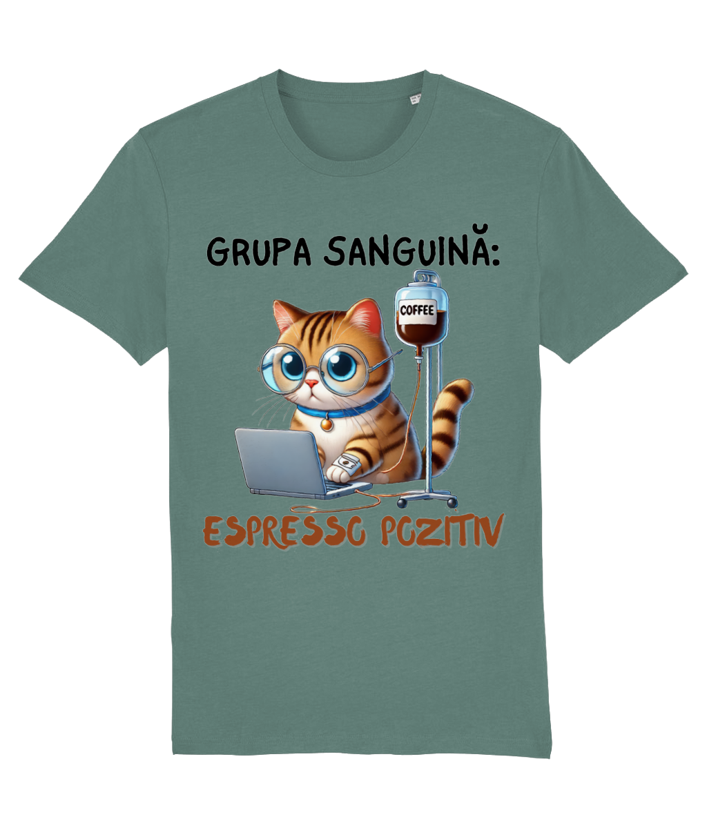Tricou bărbați „Grupa Sanguină Espresso Pozitiv” - imagine 8