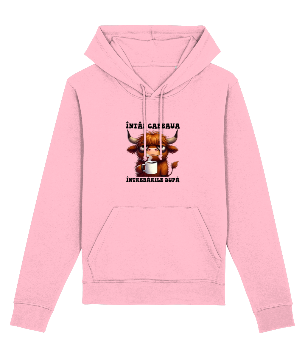 Hanorac Unisex „Întâi Cafeaua, Întrebările După” - imagine 7