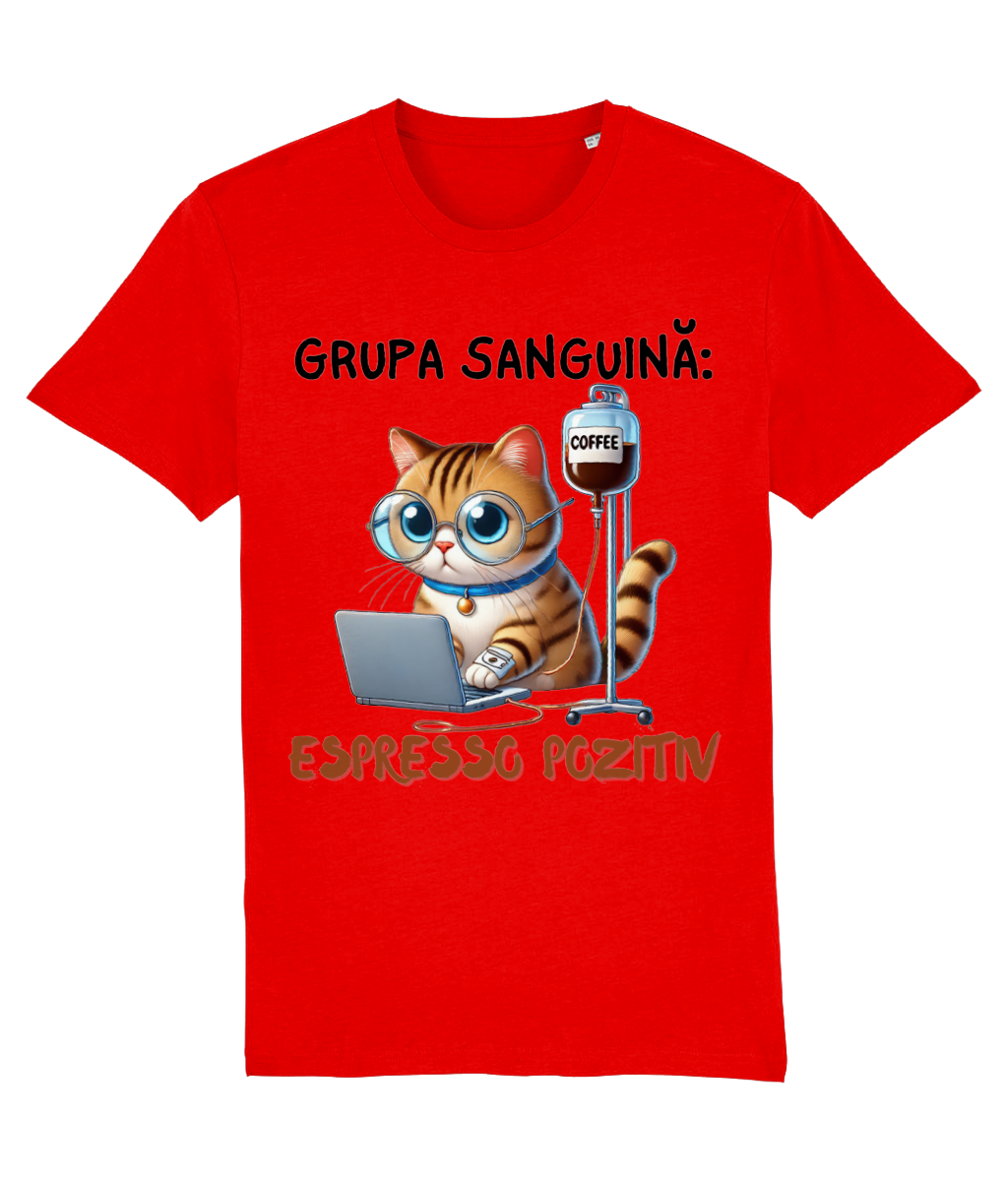 Tricou bărbați „Grupa Sanguină Espresso Pozitiv” - imagine 4