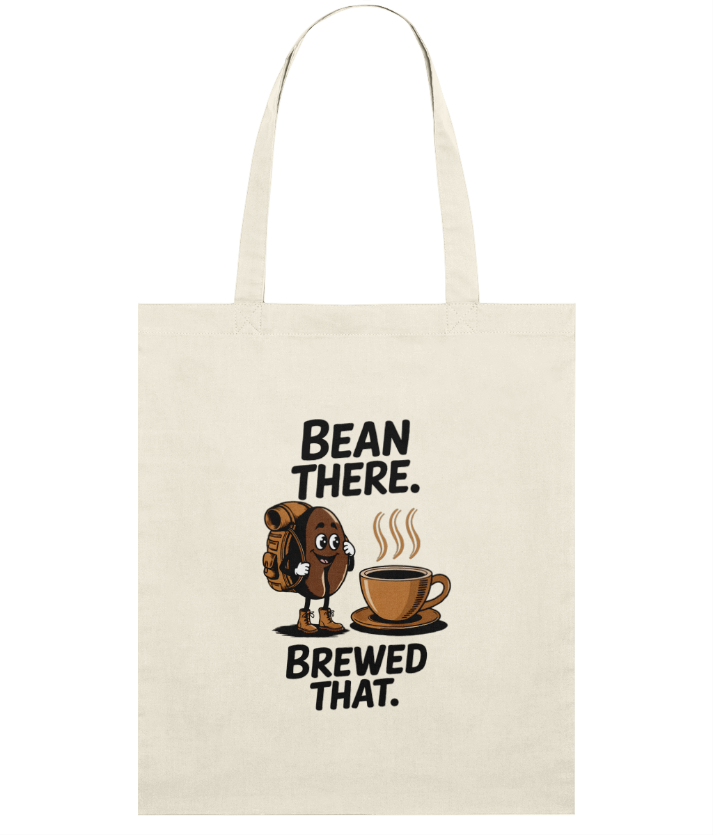 Sacoșă din Bumbac „Bean there. Brewed That.” | Light Tote Bag - imagine 4