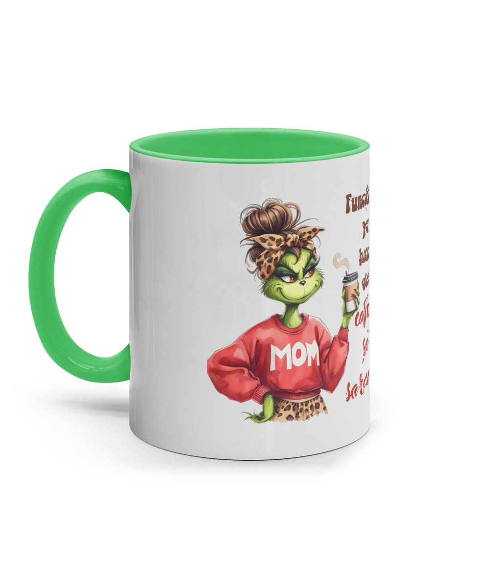 Cană colorată din ceramică „Funcționez Pe Bază De Cafea Și Sarcasm” cadou personalizat amuzant pentru mame