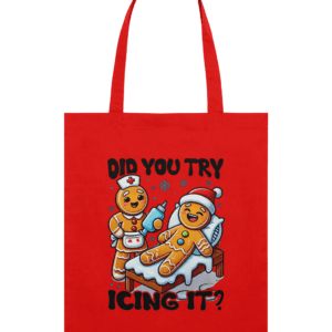 Sacoșă din Bumbac „Did you try icing it?” | Light Tote Bag