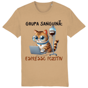 Tricou bărbați „Grupa Sanguină Espresso Pozitiv”
