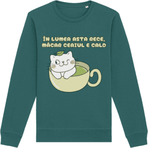 Bluză Unisex „În lumea asta rece, măcar ceaiul e cald”