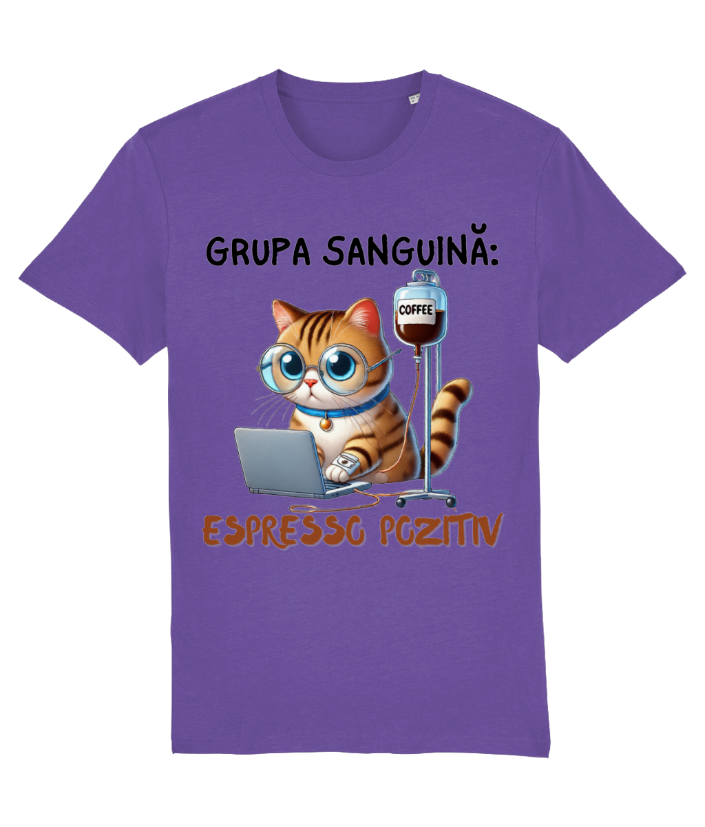 Tricou bărbați „Grupa Sanguină Espresso Pozitiv” - imagine 5
