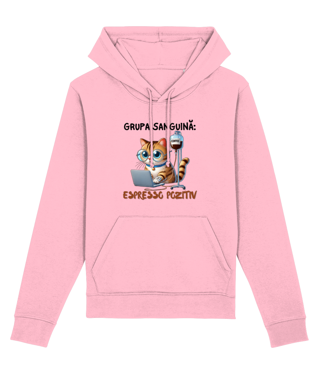 Hanorac Unisex „Grupa Sanguină Espresso Pozitiv” - imagine 8