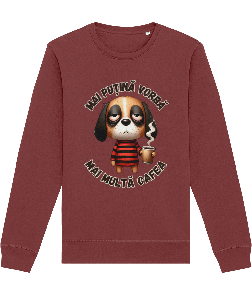 Bluză unisex „Mai Puțină Vorbă, Mai Multă Cafea” - imagine 6