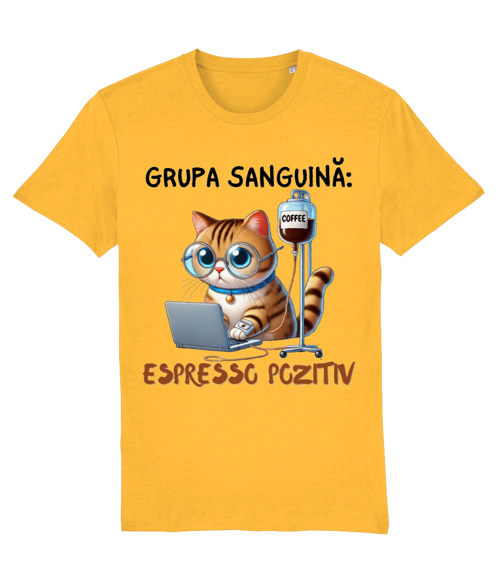 Tricou bărbați „Grupa Sanguină Espresso Pozitiv” - imagine 3