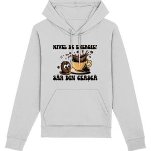 Hanorac Unisex „Nivel de energie? Săr din ceașcă”