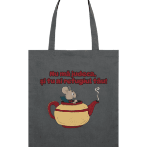 Sacoșă din bumbac „Nu mă judeca, și tu ai refugiul tău”