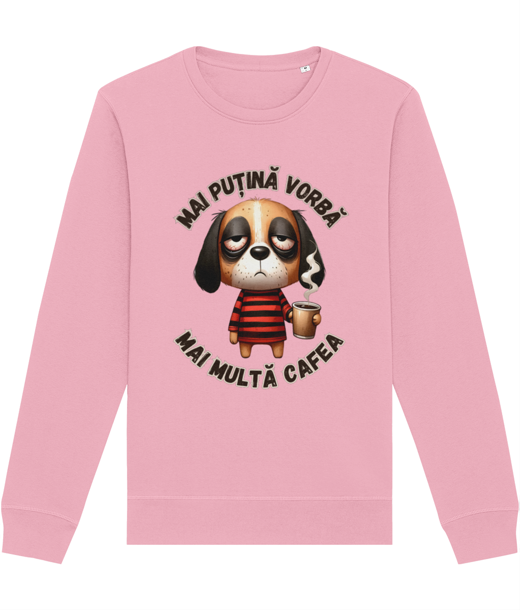 Bluză unisex „Mai Puțină Vorbă, Mai Multă Cafea” - imagine 5