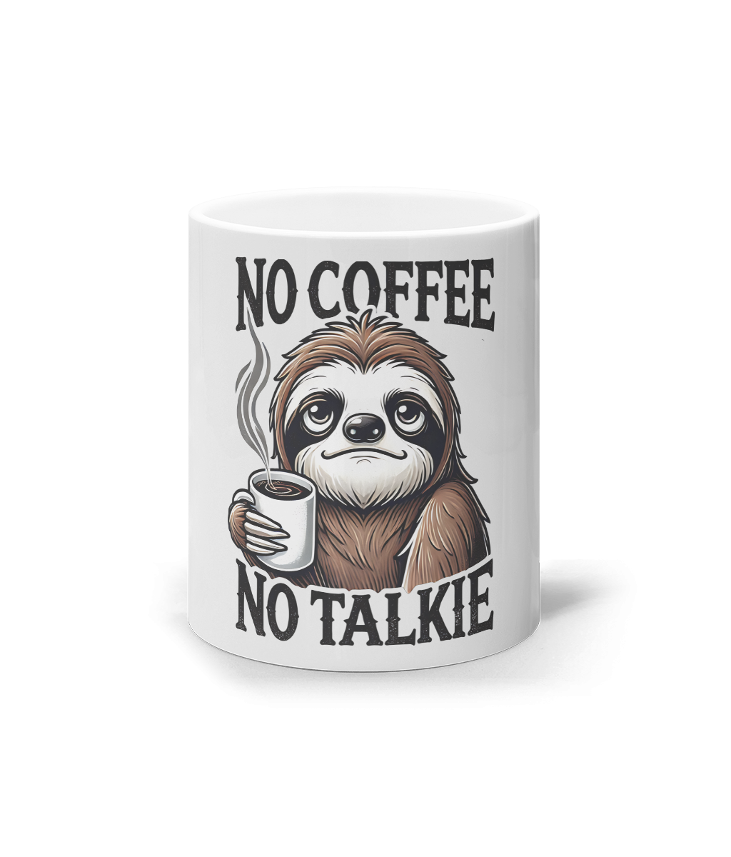 Cană „No Coffee, No Talkie” – Pentru Dimineți Fără Complicații!