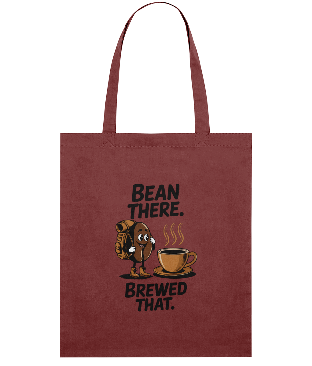 Sacoșă din Bumbac „Bean there. Brewed That.” | Light Tote Bag - imagine 6