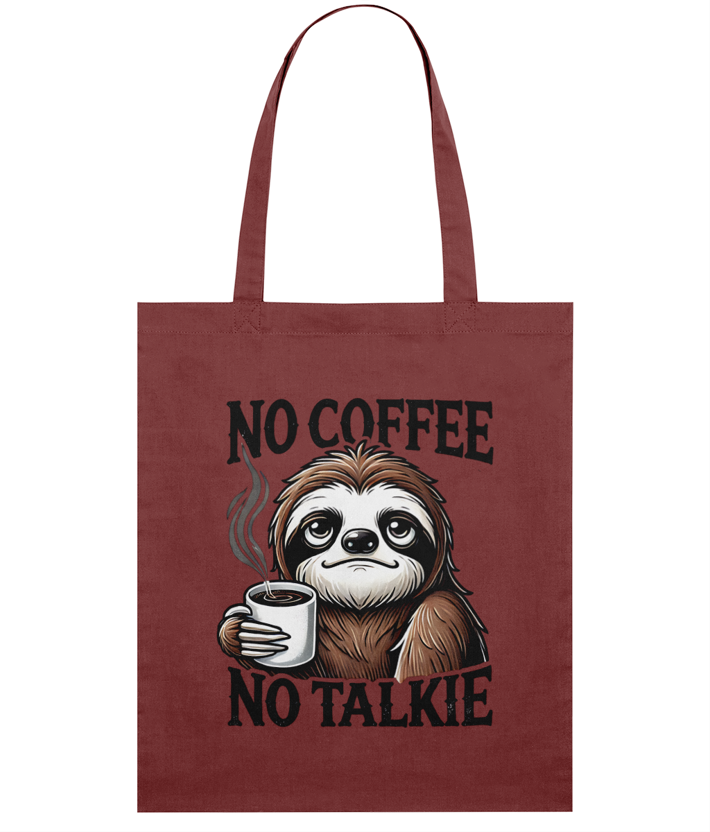 Sacoșă din bumbac „No Coffee, No Talkie”