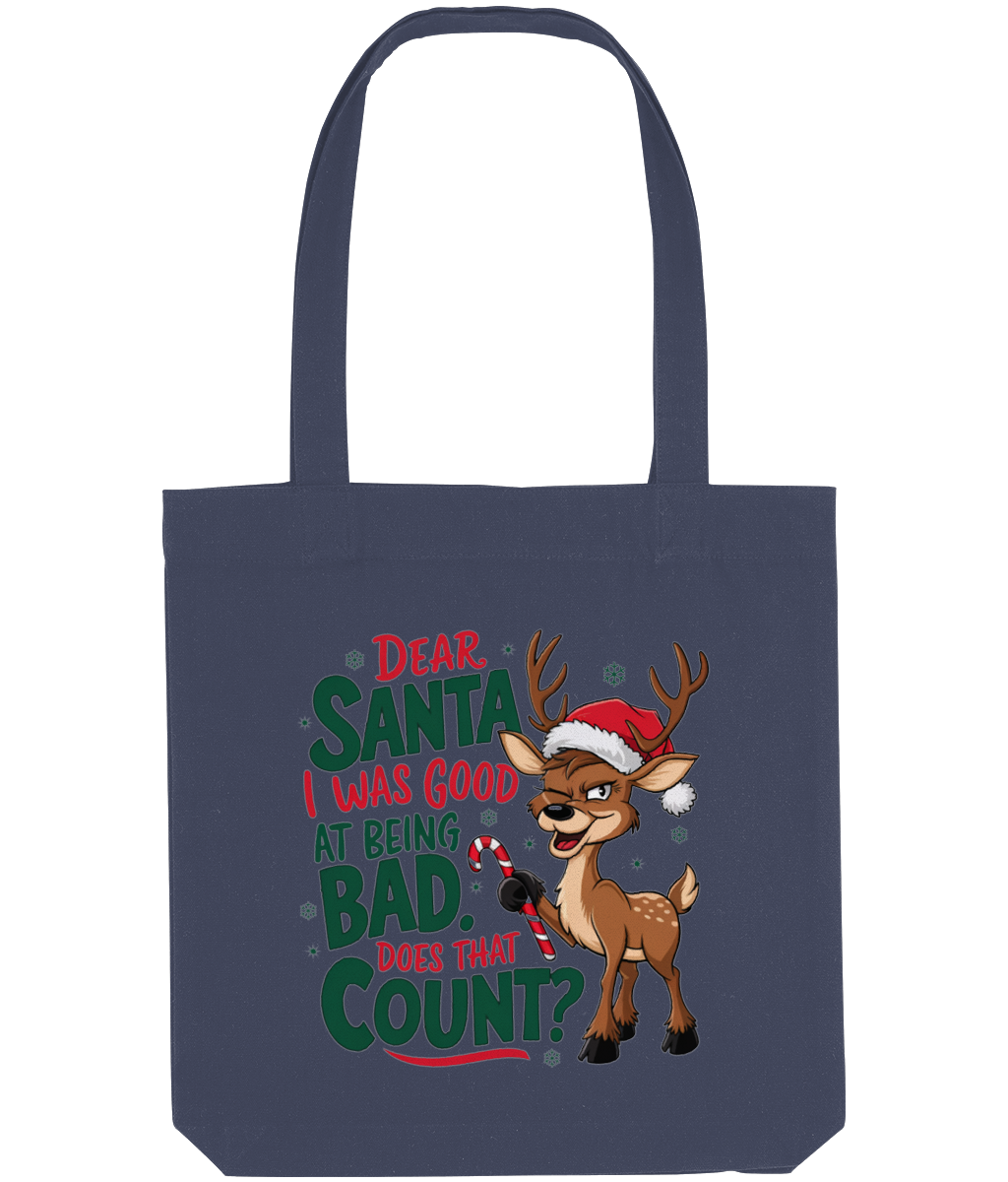 Sacoșă din Bumbac „Dear Santa, I was good” | Tote Bag - imagine 2