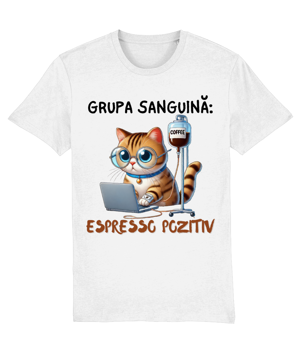 Tricou bărbați „Grupa Sanguină Espresso Pozitiv” - imagine 2