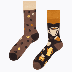 Șosete Vesele din Fibre de Bambus „Boabe de Cafea”