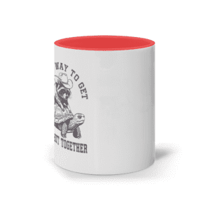 Cană ceramică colorată „On the way to get my shit together”