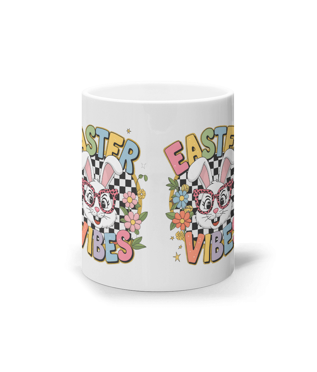 Cană ceramică albă „Easter Vibes” - imagine 2
