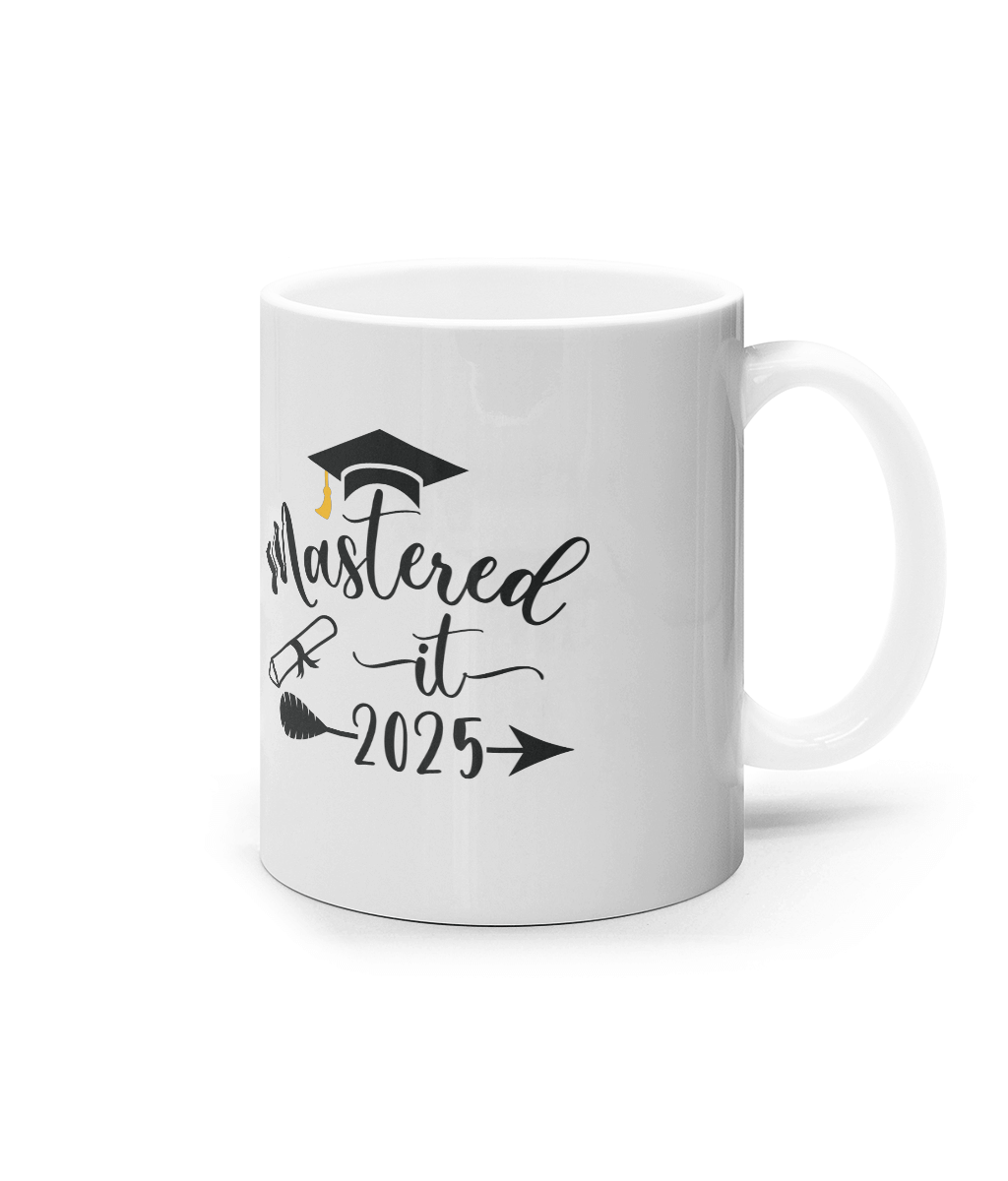 Cană ceramică albă „Mastered it 2025” - imagine 3