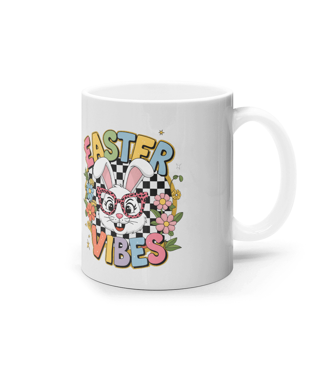 Cană ceramică albă „Easter Vibes” - imagine 3