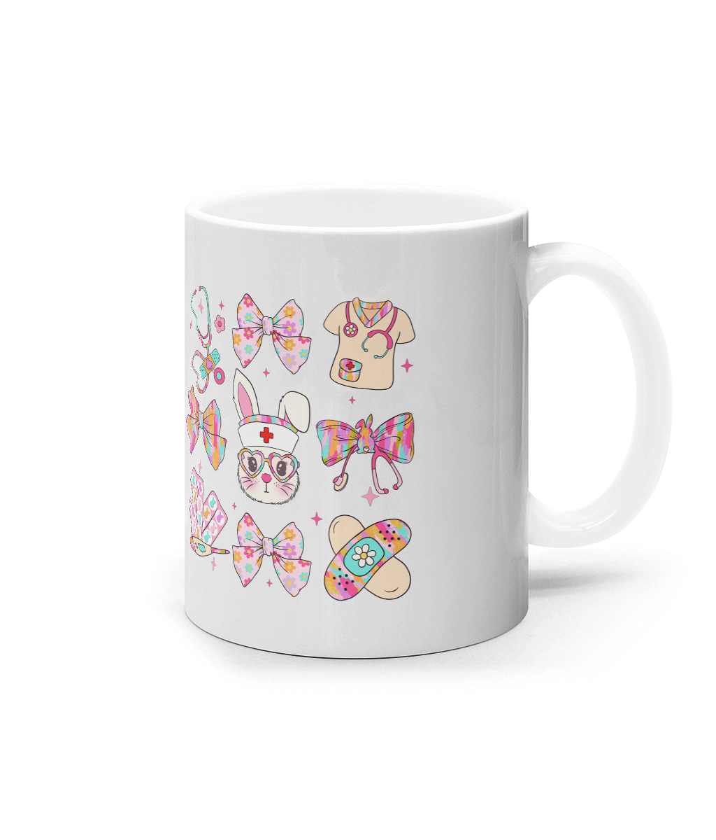 Cană ceramică albă de Paște pentru doctori și asistente - imagine 3