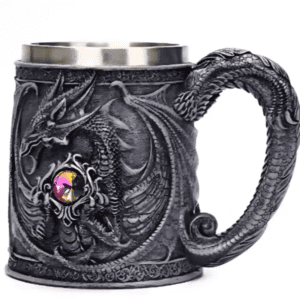 Halbă de Bere Medievală cu Dragon