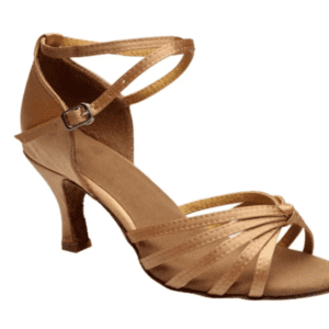 Pantofi de dans latino pentru femei – Satin aurii