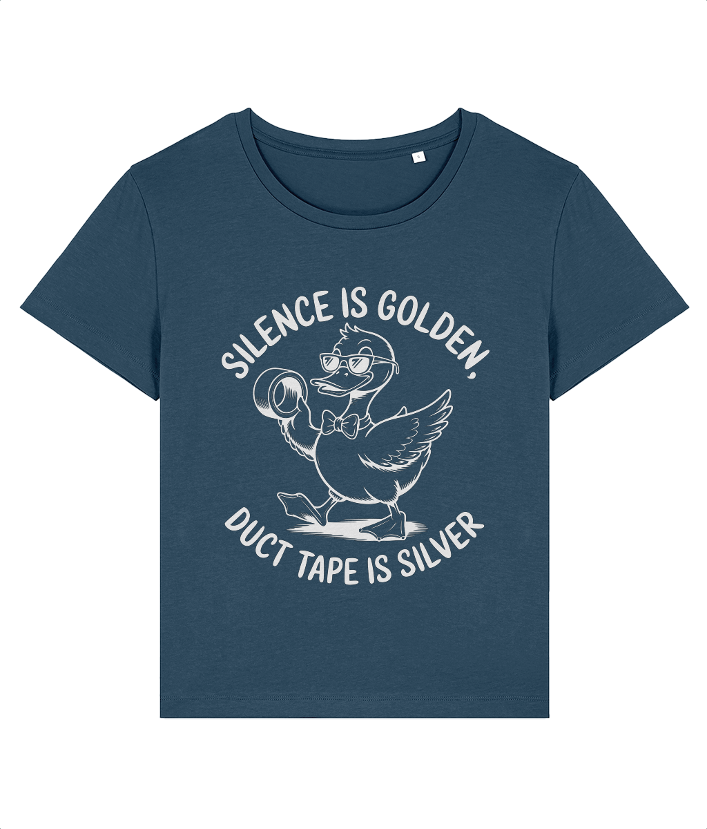 Tricou damă „Silence is golden, duct tape is silver” - imagine 2