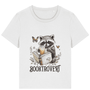 Tricou damă „Booktrovert” – pentru iubitoarele de cărți și lectură