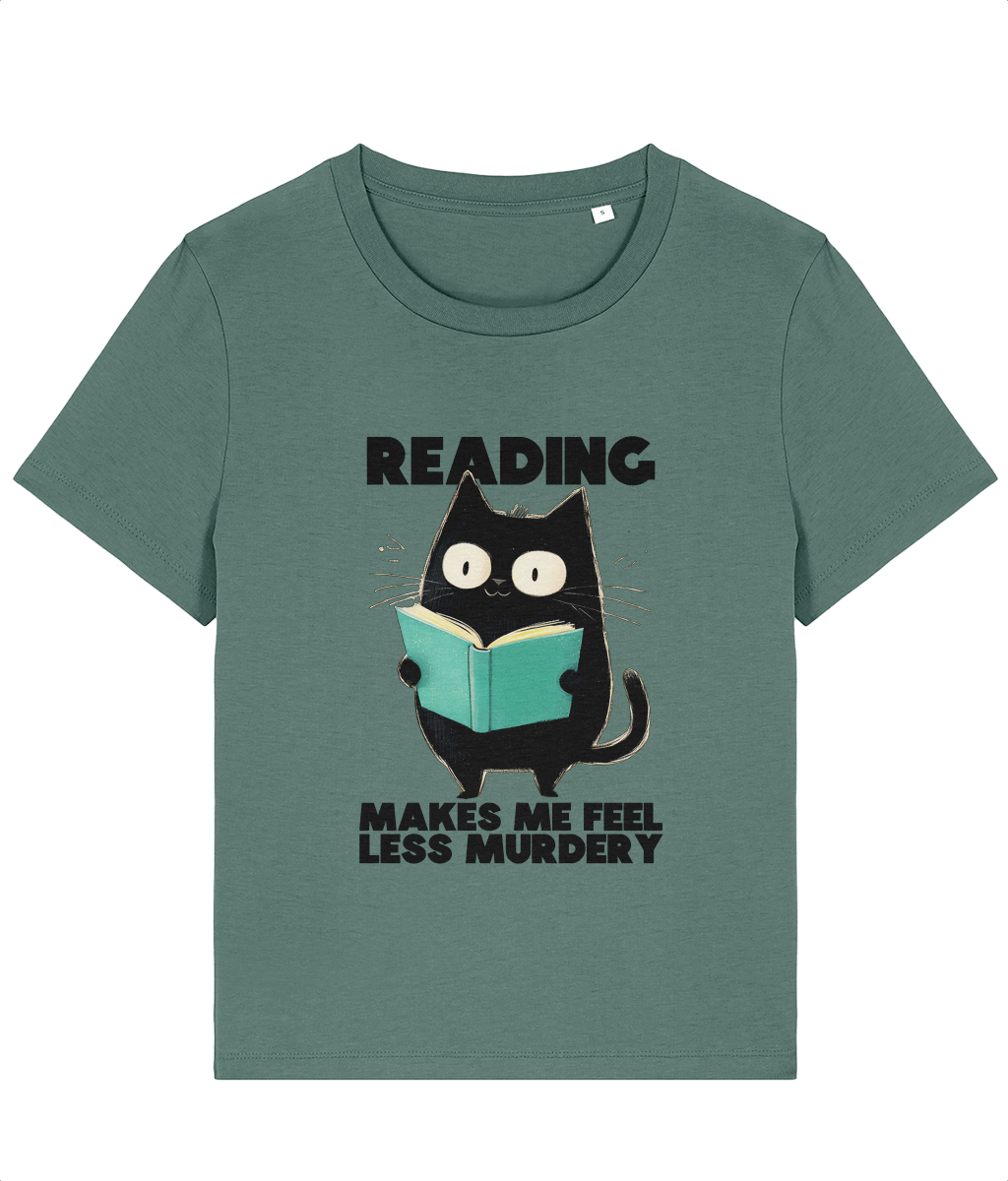 Tricou damă „Reading makes me feel less murdery” - imagine 5