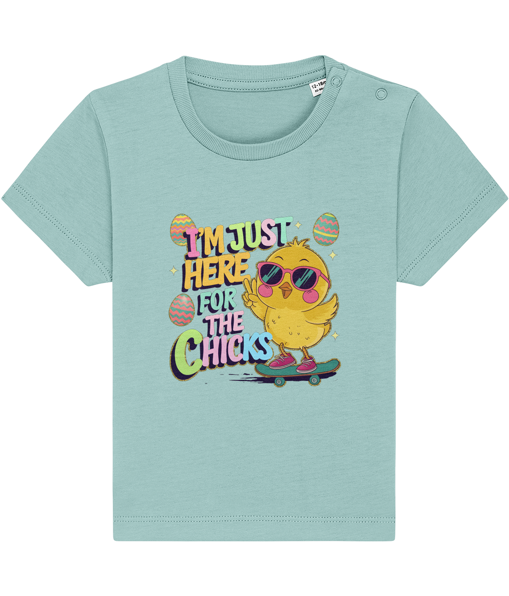 Tricou bebeluși „I'm just here for the chicks” - imagine 7