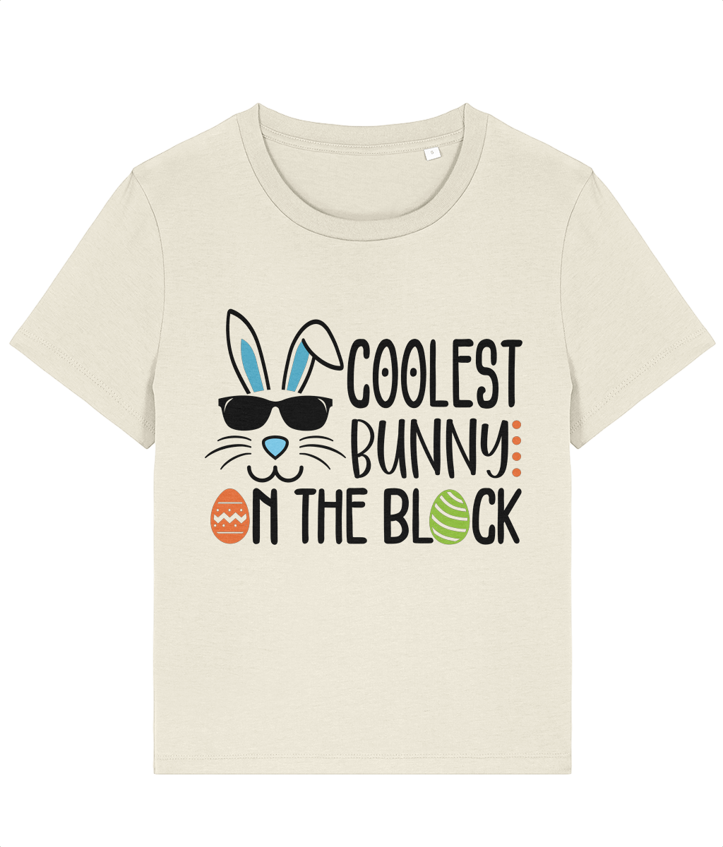 Tricou dama Coolest bunny in the block cadou personalizat amuzant pentru femei de Paste