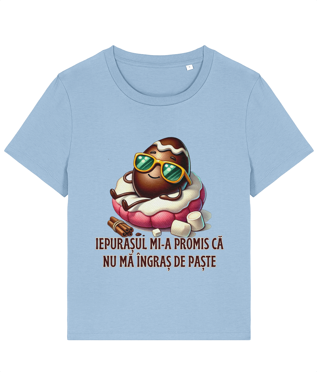 Tricou damă „Iepurașul mi-a promis că nu mă îngraș de Paște” - imagine 7