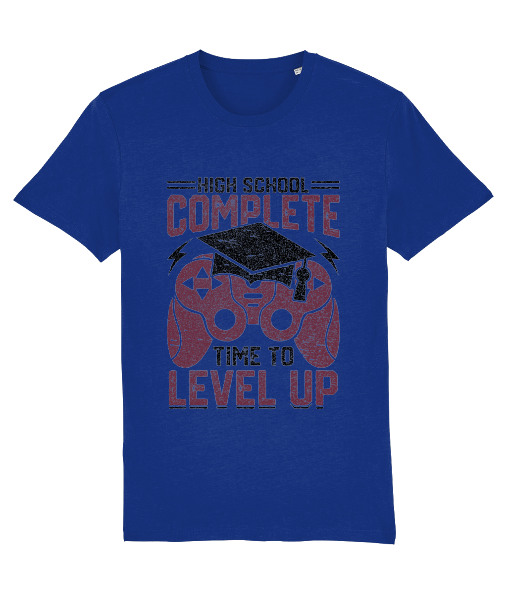 Tricou „High school complete. Time to level up” - imagine 2