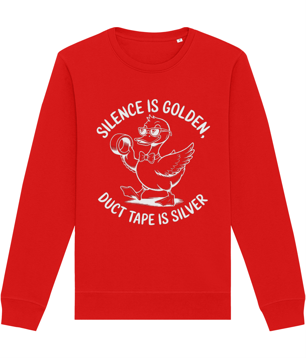 Bluză unisex „Silence is golden, duct tape is silver” - imagine 3