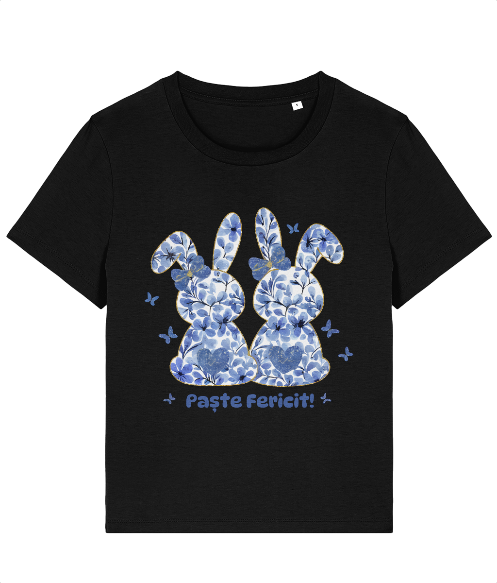 Tricou damă „Paște fericit” cu iepurași - imagine 8