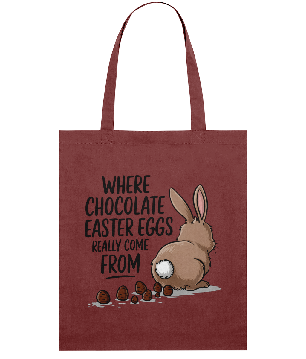 Sacoșă din bumbac „Where chocolate Easter Eggs really come from” - imagine 7