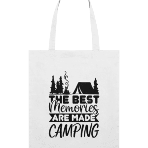 Sacoșă din bumbac „Best memories are made camping”