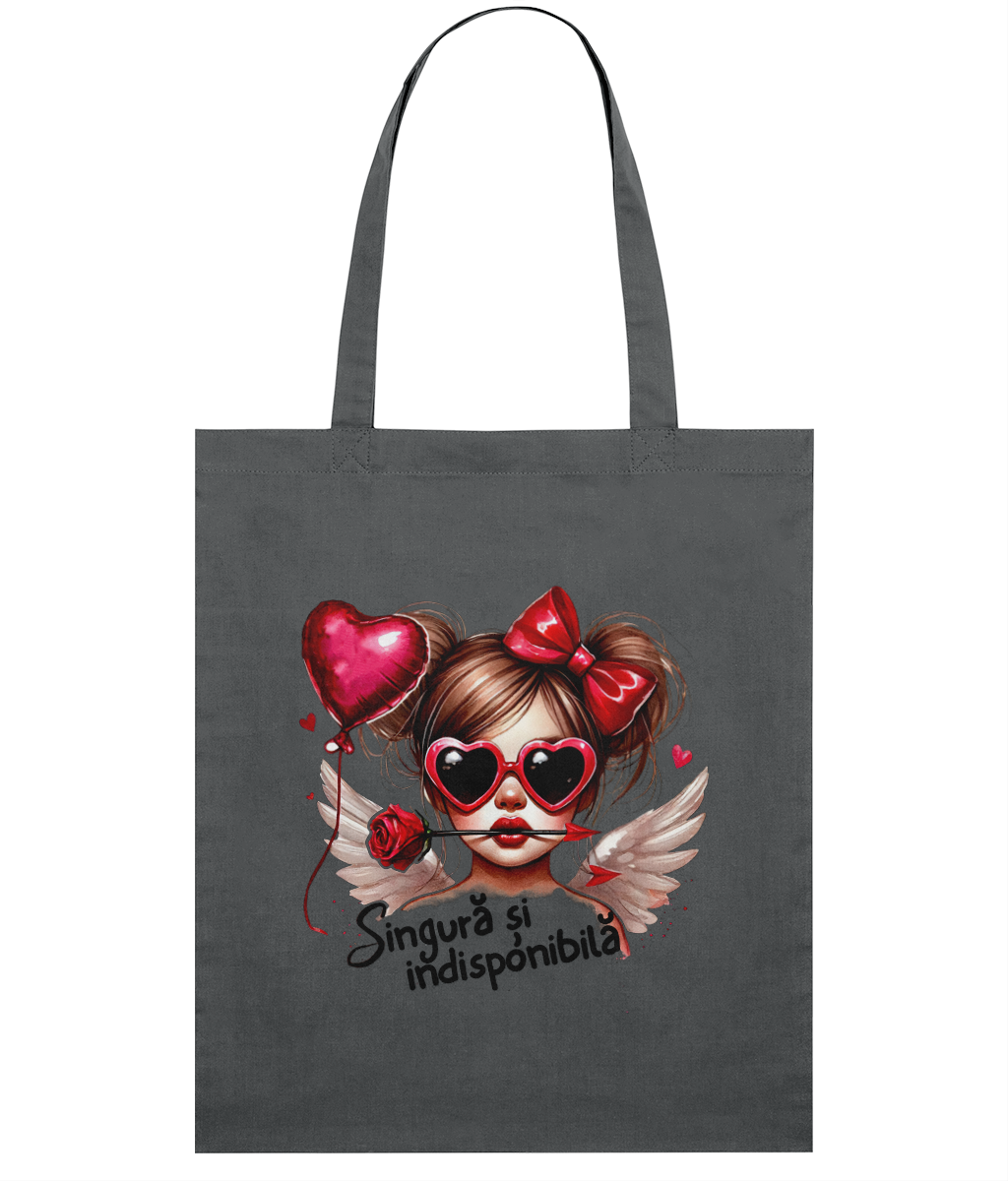 Sacoșă din bumbac „Singură și Indisponibilă” - imagine 7