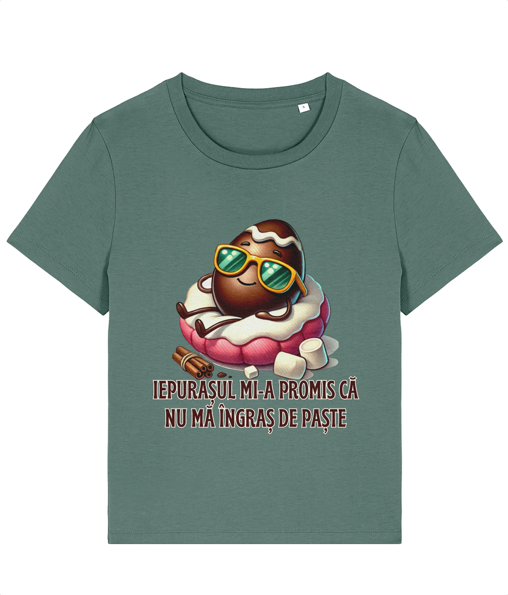 Tricou damă „Iepurașul mi-a promis că nu mă îngraș de Paște” - imagine 6