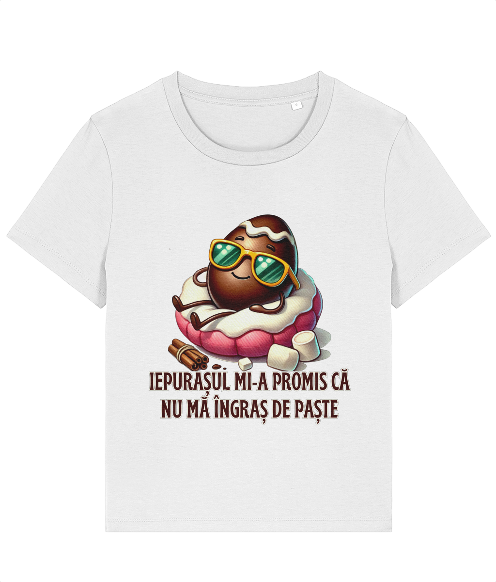 Tricou damă „Iepurașul mi-a promis că nu mă îngraș de Paște” - imagine 3