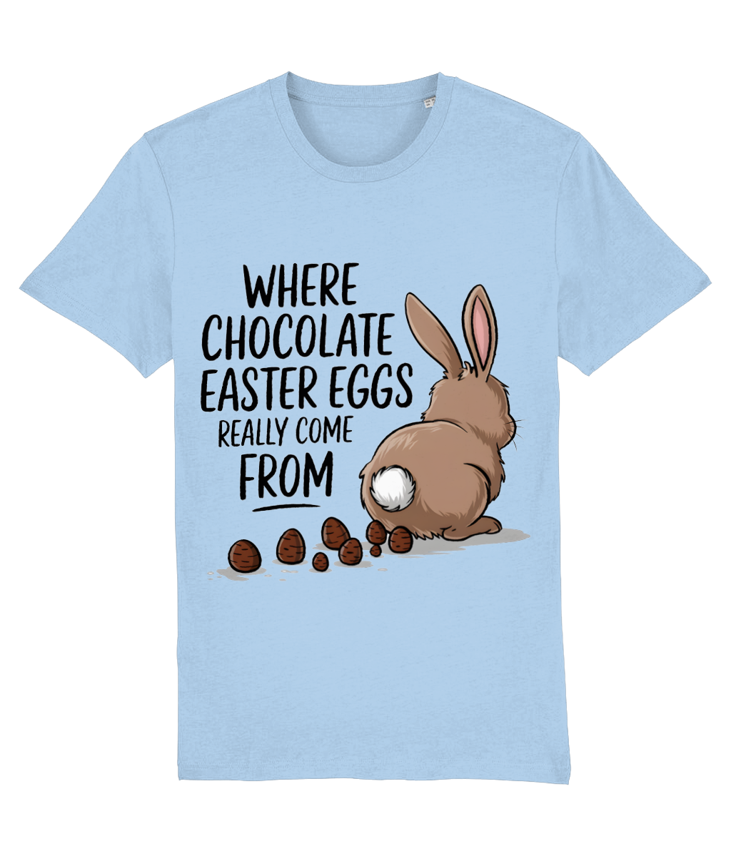 Tricou bărbați „Where chocolate Easter Eggs really come from” - imagine 11