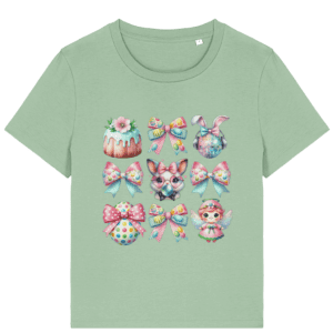 Tricou damă de Paște „Zâmbet colorat”