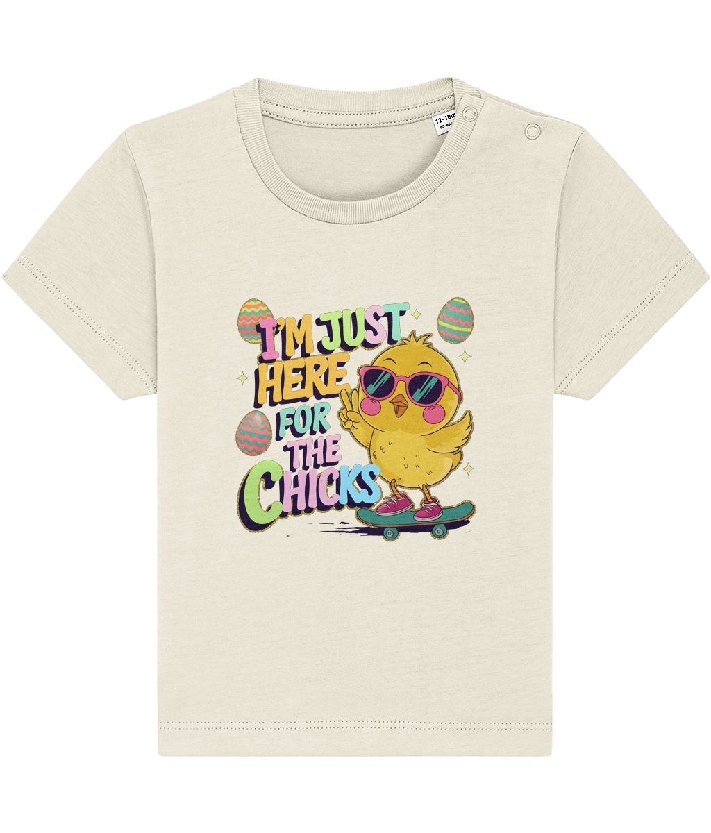 Tricou bebeluși „I'm just here for the chicks” - imagine 3