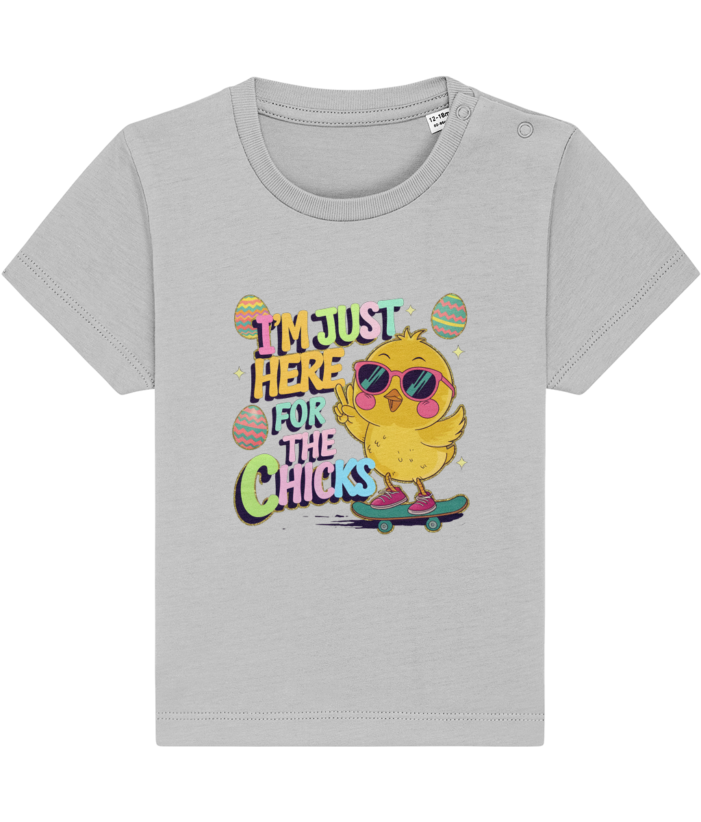 Tricou bebeluși „I'm just here for the chicks” - imagine 4