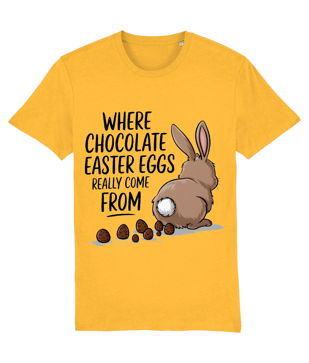 Tricou bărbați „Where chocolate Easter Eggs really come from” - imagine 5